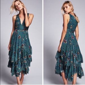Free People Catching Glances Dress Size 4 Teal